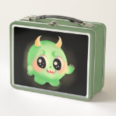 Fuzzy Friendly Monster Kreatur Metall Brotdose (Vorderseite)