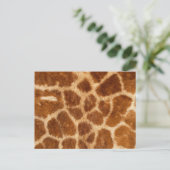 Fuzzy Giraffe Fur Pattern Postkarte (Stehend Vorderseite)
