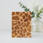 Fuzzy Giraffe Fur Pattern Postkarte (Stehend Vorderseite)
