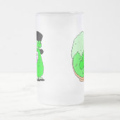 Fuzzy Green Creature & Green Beer Glass Stein Mattglas Bierglas (Mittel)