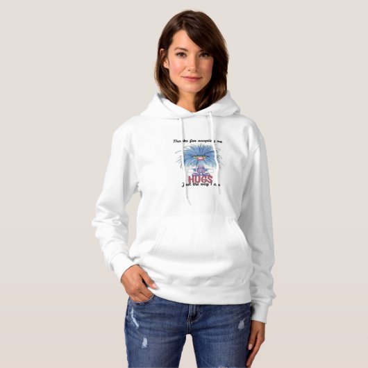 Fuzzy Hugs Damen-Hoodie – Weicher Pullover (Vorne ganz)