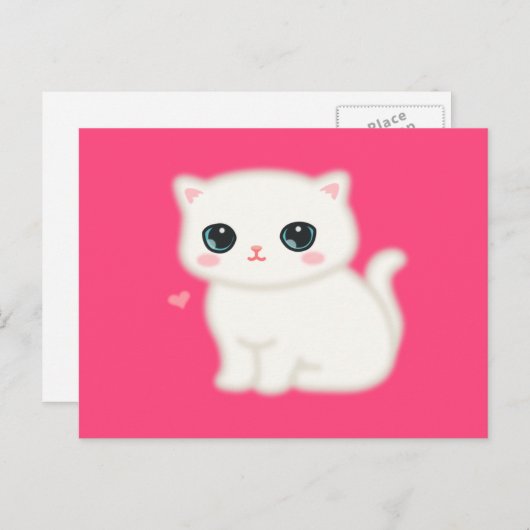 Fuzzy Little Ding Postkarte (Vorne/Hinten)