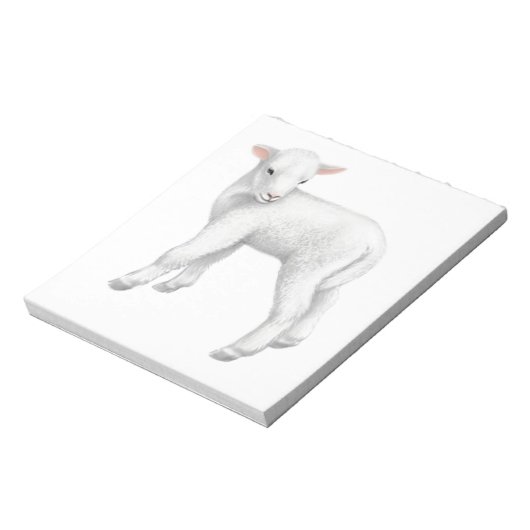 Fuzzy Little Lamb Notepad Notizblock (Rotiert)