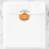 Fuzzy Monster Cartoon Character Runder Aufkleber (Tasche)