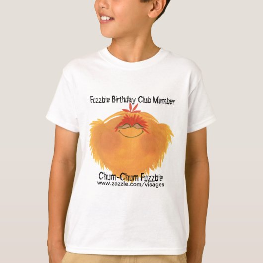 Fuzzy Monster Cartoon Character T-Shirt (Vorderseite)