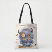 Fuzzy Monster Halloween Candy Tasche (Vorderseite)