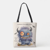 Fuzzy Monster Halloween Candy Tasche (Rückseite)