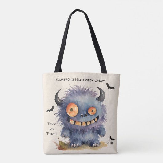 Fuzzy Monster Halloween Candy Tasche (Rückseite)