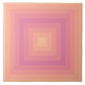 Fuzzy Peach Aurora Pink Quadrate Keramik Tile Fliese (Vorderseite)
