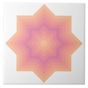 Fuzzy Peach Aurora Pink Stars Keramik Tile Fliese