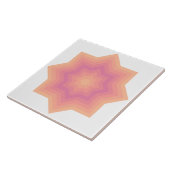 Fuzzy Peach Aurora Pink Stars Keramik Tile Fliese (Seite)