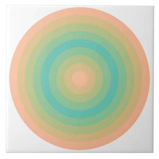 Fuzzy Peach Bermuda Circles Keramik Tile Fliese (Vorderseite)