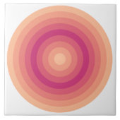 Fuzzy Peach Pinky Arrow Circles Keramik Tile Fliese (Vorderseite)