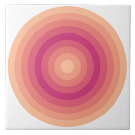 Fuzzy Peach Pinky Arrow Circles Keramik Tile Fliese
