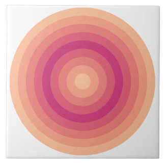 Fuzzy Peach Pinky Arrow Circles Keramik Tile Fliese