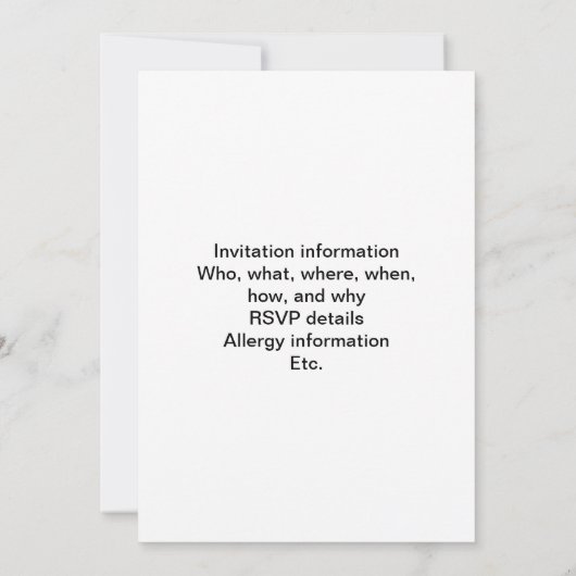 Fuzzy Puppy and Rainbow Einladung (Rückseite)