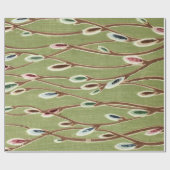 Fuzzy Pussy Willow Branches Geschenkpapier (Flach)