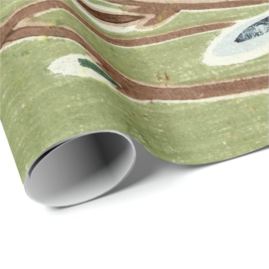 Fuzzy Pussy Willow Branches Geschenkpapier (Rolleneckpunkt)