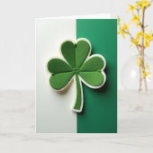 Fuzzy Shamrock Glückskarte Karte (Gelbe Blume)