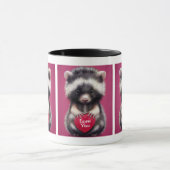 Fuzzy Skunk Heart Messages Tasse (Zentrum)