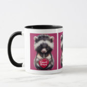 Fuzzy Skunk Heart Messages Tasse (Links)