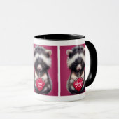 Fuzzy Skunk Heart Messages Tasse (VorderseiteRechts)
