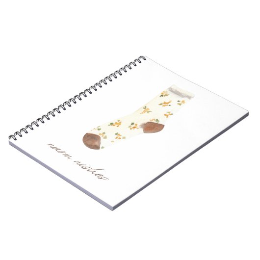 Fuzzy Socken, gemütliche Hausschuhe, warme Wünsche Notizblock (Linke Seite)