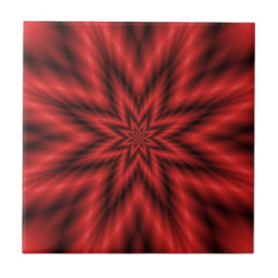 Fuzzy Star in Rot Fliese