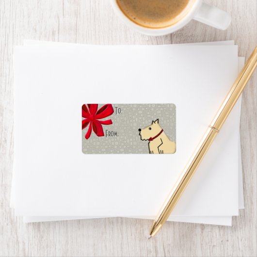 Fuzzy-To-From-Geschenktasten Adressaufkleber (Insitu)