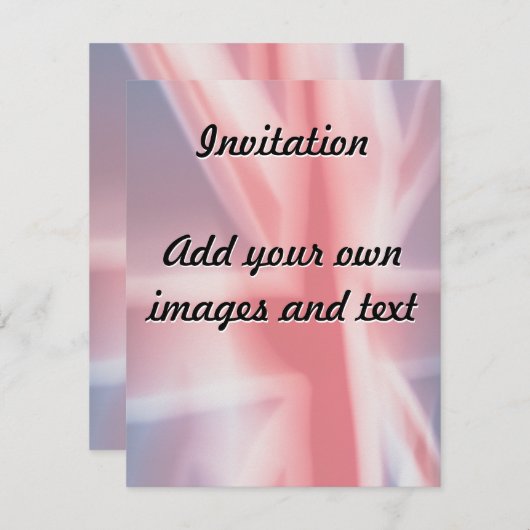 Fuzzy Union Jack Einladung (Vorne/Hinten)