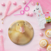 Fuzzy Yellow Duck Easter Baby Duckling Pappteller (Party)