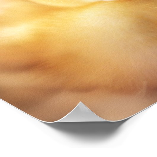 Fuzzy Yellow Duck Easter Baby Duckling Poster (Ecke)