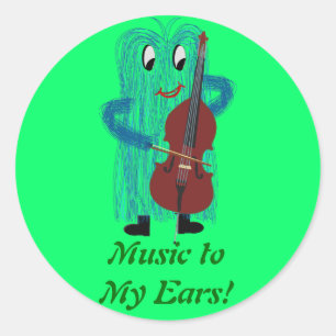 FuzzyBassPlayer Runder Aufkleber