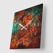 FuzzyFoxAr Quadratische Wanduhr (Winkel)
