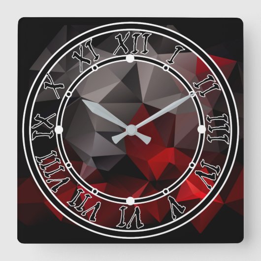 FuzzyFoxArt 3 Quadratische Wanduhr (Vorderseite)