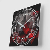 FuzzyFoxArt 3 Quadratische Wanduhr (Winkel)