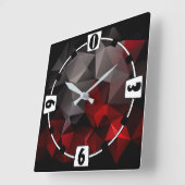 FuzzyFoxArt 3 Quadratische Wanduhr (Winkel)