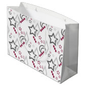 FuzzyFoxArt Große Geschenktüte (Rückseite Schrägansicht)