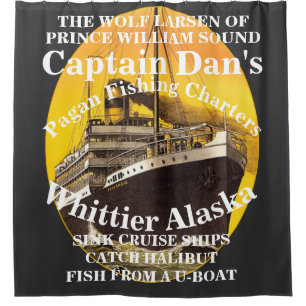 FV Coho ALASKA SOUVENIR REISE FERIEN TOUR BUS AK Duschvorhang