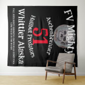 FV Mighty O Halibut Slayers Whittier Alaska Wandteppich (Beispiel (Horizontal))