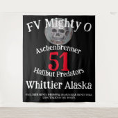 FV Mighty O Halibut Slayers Whittier Alaska Wandteppich (Vorderseite)