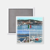 FVG032 MUGGIA - Mosaik - Italien - Kühlschrank Magnet (Vorderseite/Rückseite)