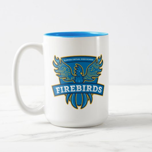 FVHS-Tasse (blau) Zweifarbige Tasse (Links)