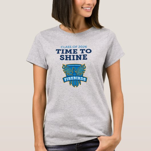 FVHS Time to Shine T-Shirt (Damen, Grau) (Vorderseite)