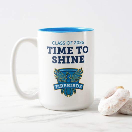 FVHS Time to Shine  Zweifarbige Tasse (Mit Donut)