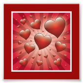 FVHWRV REDS RAYS HEARS LIEBE FRIENDSHIP FLIRTING FOTODRUCK (Vorne)