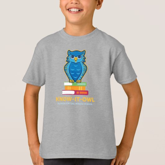 FVMS Know-It-Owl, Grauer junger T - Shirt (Vorderseite)