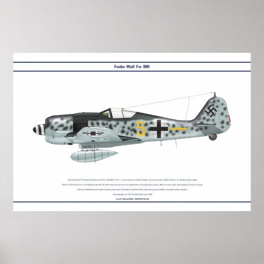 FW-190 A-8 JG300 3 POSTER (Vorne)