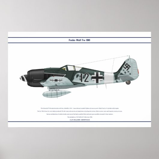 FW-190 A-8 JG3 1 POSTER (Vorne)