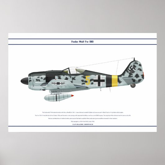 FW-190 A-9 JG5 1 POSTER (Vorne)